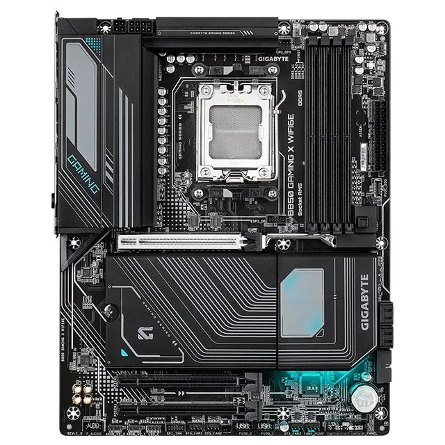 Placa-mãe Gigabyte B850 Gaming X WIFI6E, vista frontal