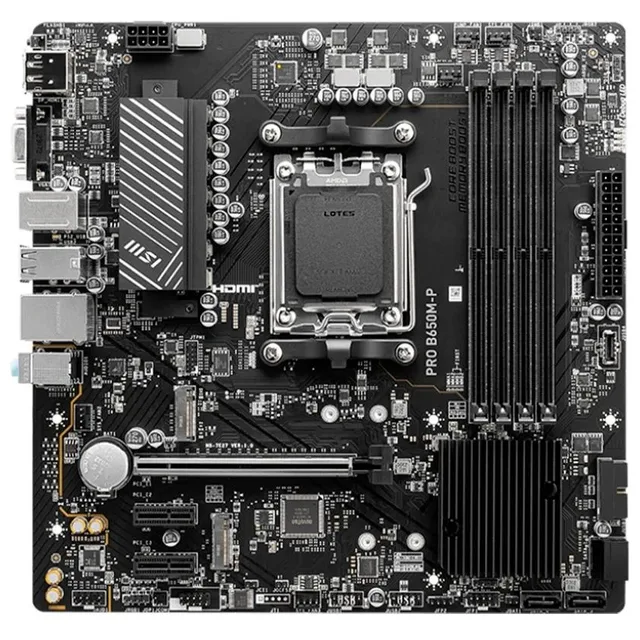 Placa-mãe MSI PRO B650M-P, vista frontal, sem perspectiva