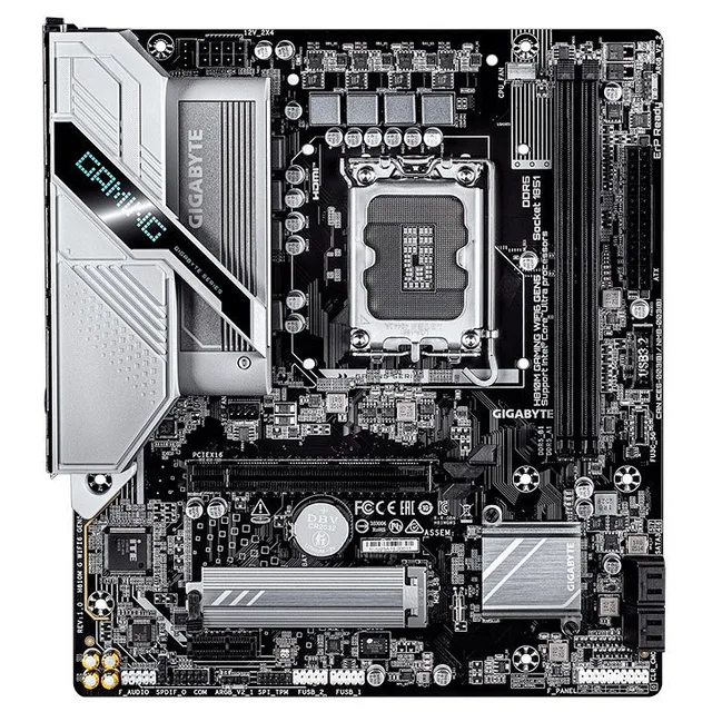 Placa-mãe Gigabyte H810M GAMING WIFI6 GEN5, vista frontal