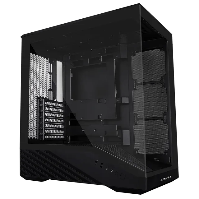 Gabinete Lian Li Vector V100, vista frontal e lateral