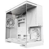 Gabinete Geometric Future Model 5 na cor branco, vista frontal e lateral