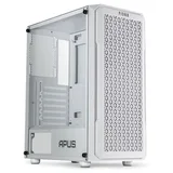 Gabinete Pichau Apus White branco, vista frontal e lateral