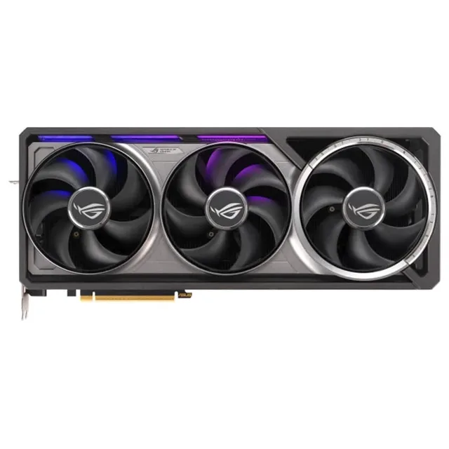 ASUS ROG Astral GeForce RTX 5090 OC, vista frontal das ventoinhas.