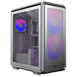 Gabinete Cooler Master MasterFrame 500 Mesh ARGB, vista frontal e lateral