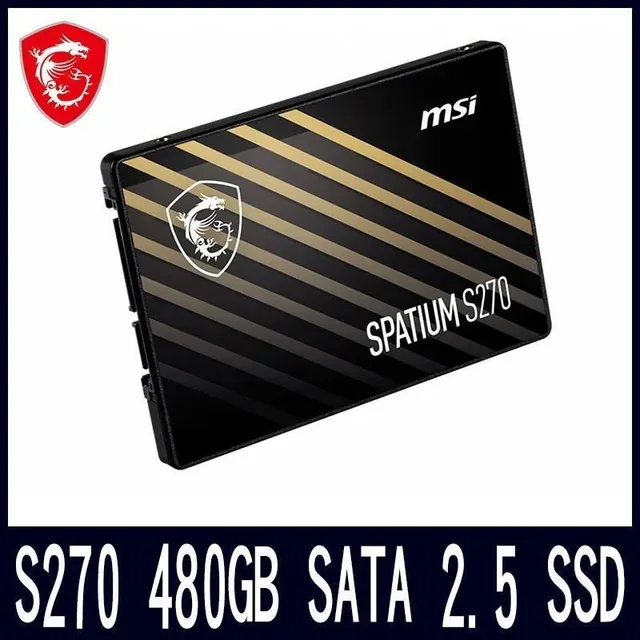Armazenamento MSI Spatium S270, SKU SPATIUM-S270-480G.