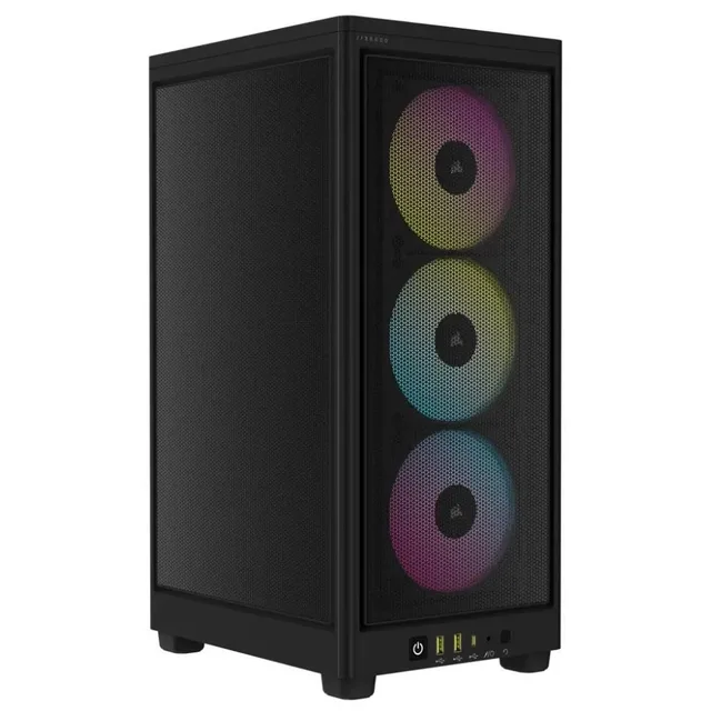 Gabinete Corsair 2000D RGB AIRFLOW, vista frontal e lateral
