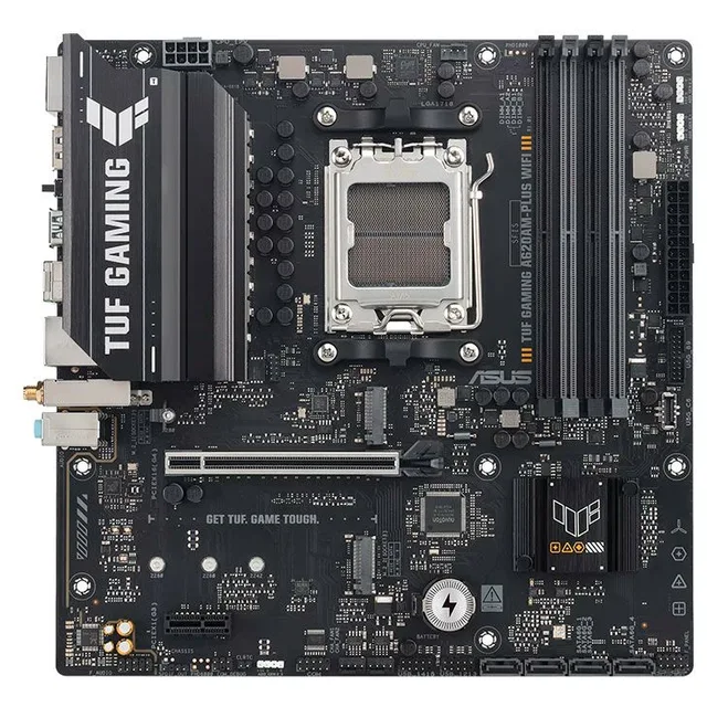 Placa-mãe ASUS TUF Gaming A620AM-Plus Wi-Fi, vista frontal
