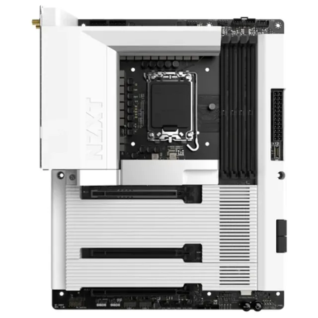Placa-mãe NZXT N7 Z890, vista frontal, sem perspectiva