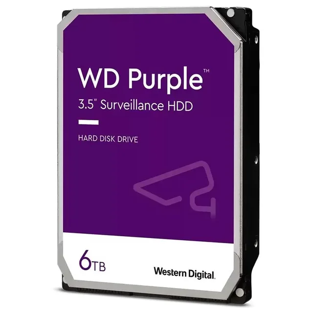 Western Digital WD Purple 6 TB, vista da etiqueta