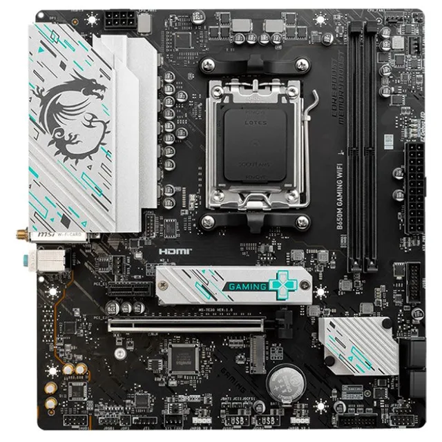 Placa-mãe MSI B650M Gaming WiFi, vista frontal