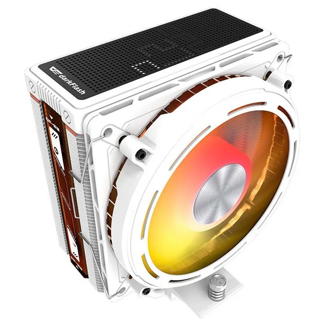 Cooler Aigo Darkflash E400, branco, vista em perspectiva.