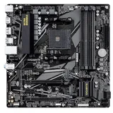 Placa-mãe Gigabyte B550M DS3H R2, vista frontal