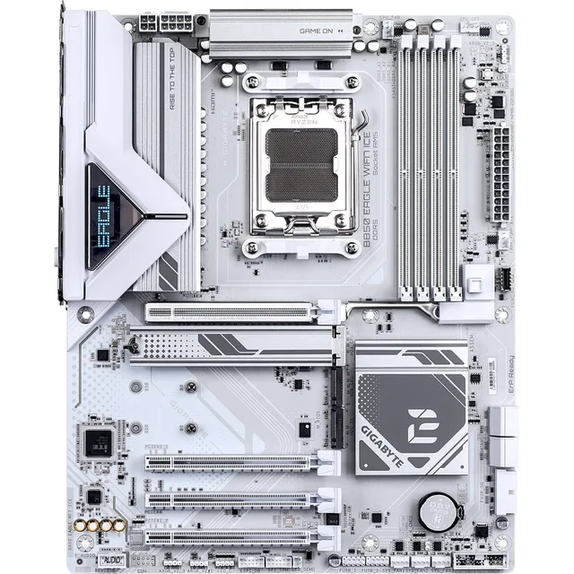 Placa-mãe Gigabyte B850 Eagle Wifi7 Ice, vista principal
