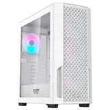 Gabinete Aigo Darkflash DF2100 na cor branco, vista frontal e lateral