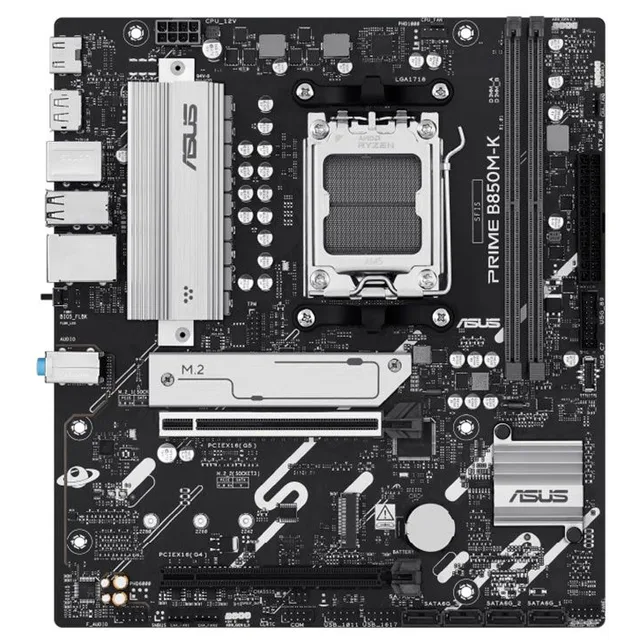 Placa-mãe ASUS PRIME B850M-K, vista frontal