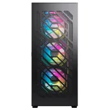 Gabinete Acegeek Puzzle, preto, vista frontal e lateral