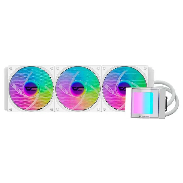 Cooler Aigo Darkflash CB360, branco, vista em perspectiva.