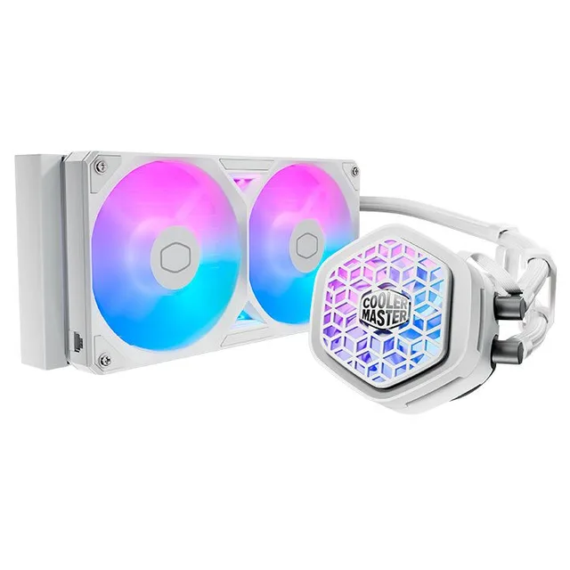 Cooler Cooler Master MASTERLIQUID ATMOS II VRM FAN, vista em perspectiva.