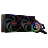 Cooler PCYes VISION BLACK VULCAN, vista em perspectiva.