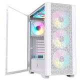 Gabinete Acegeek Guardian D441, branco, vista frontal e lateral
