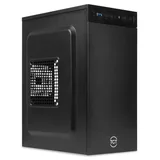 Gabinete TGT B130 preto, vista frontal e lateral