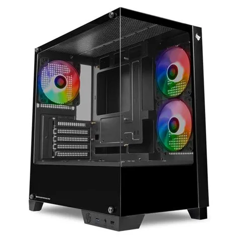Gabinete Pichau Magpie 4XB, variante Preto, vista principal