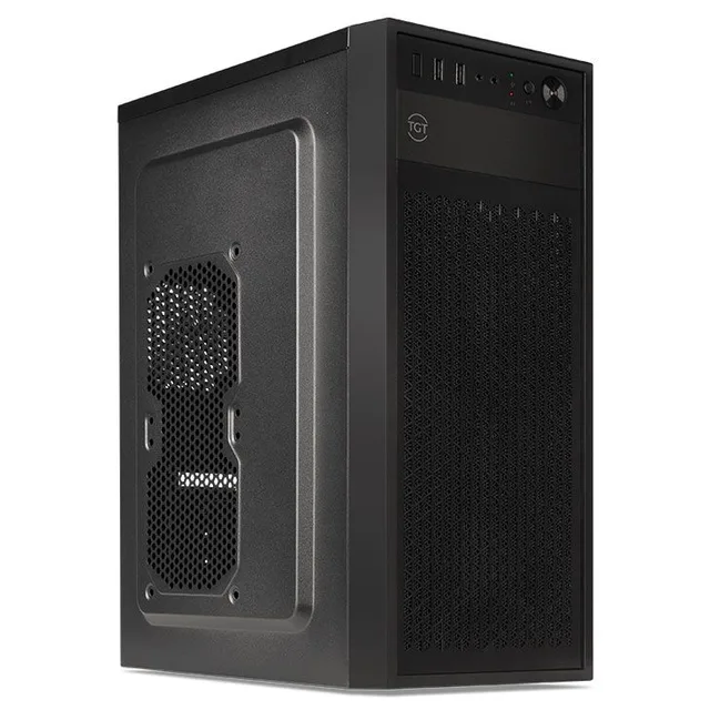 Gabinete TGT H200 preto, vista frontal e lateral