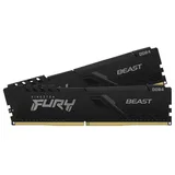 Kingston FURY Beast 16 GB (2x8 GB) DDR4-3200 CL16, vista lateral do kit com 2 módulos de 8 GB