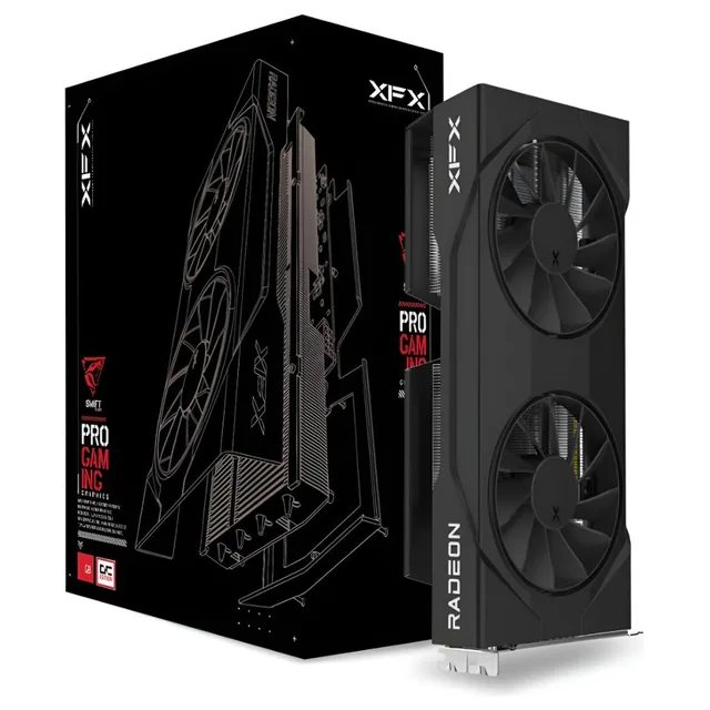 Placa de vídeo XFX Swift Radeon RX 9060 XT OC Gaming Edition 16 GB, vista principal