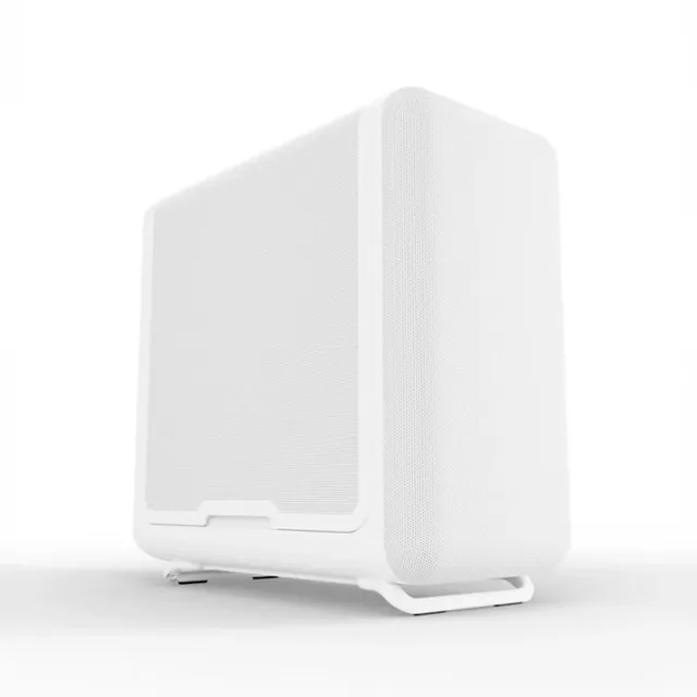 Gabinete HYTE X50, vista frontal e lateral
