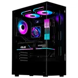 Gabinete Liketec Heydar Dark, vista frontal e lateral