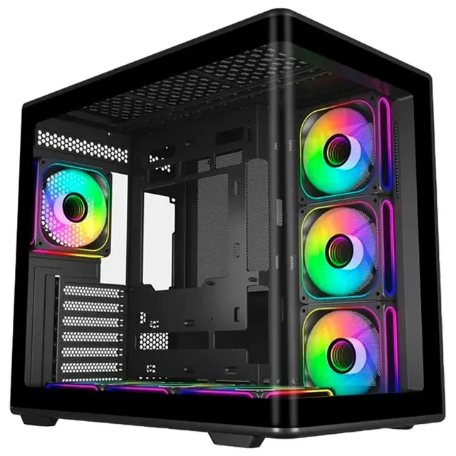 Gabinete Cooler Master Elite 600, vista frontal e lateral