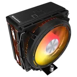 Cooler Aigo Darkflash E400, preto, vista em perspectiva.