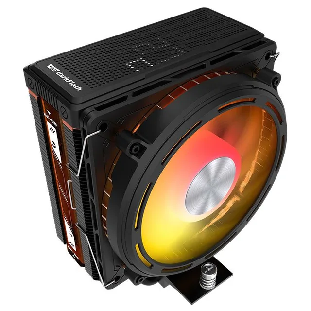 Cooler Aigo Darkflash E400, preto, vista em perspectiva.