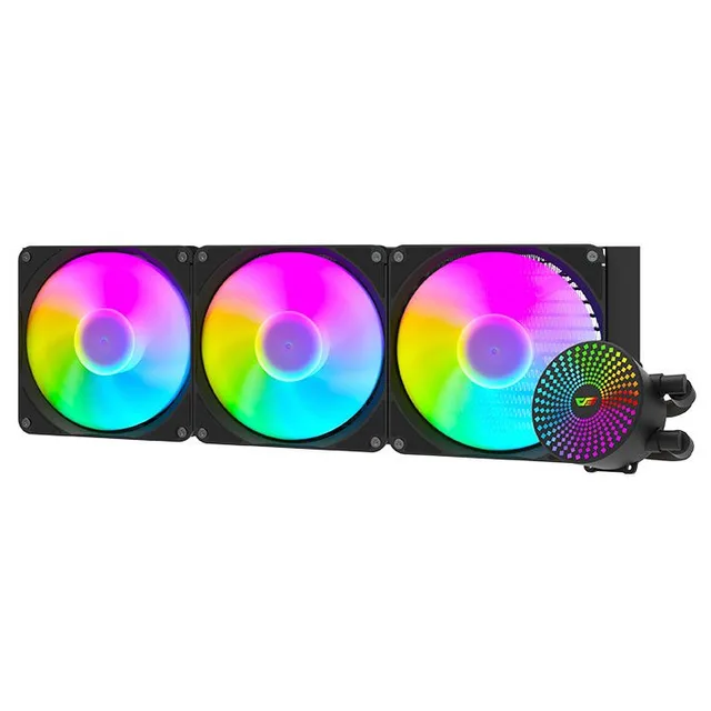 Cooler Aigo Darkflash RADIANT DC420, preto, vista em perspectiva.
