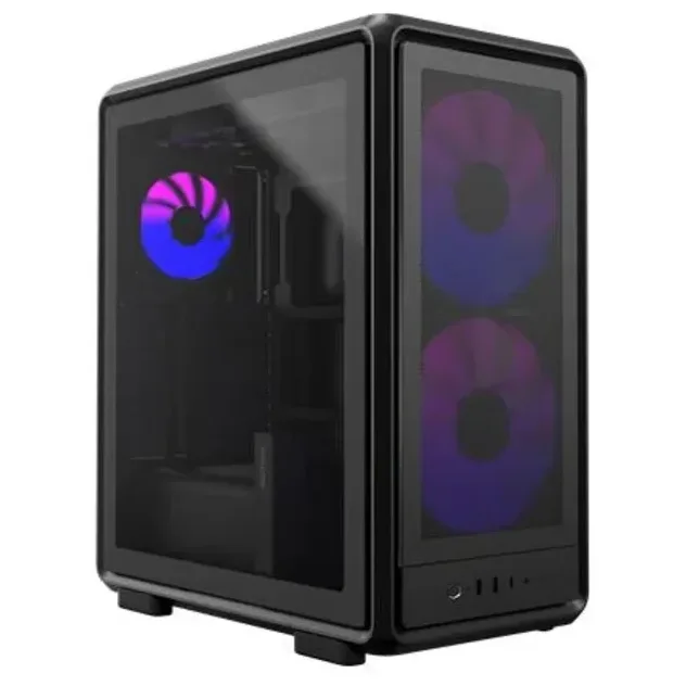 Gabinete Cooler Master MasterFrame 500 Mesh ARGB, vista frontal e lateral