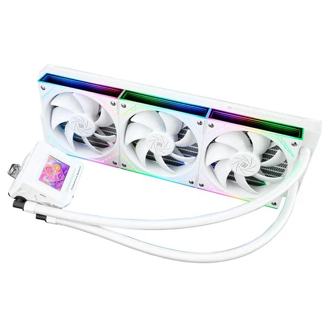 Cooler Thermalright Frozen Warframe 360 SE V2, branco, vista em perspectiva.