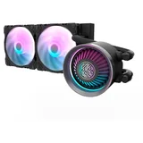 Cooler Aigo Darkflash NEBULA DN-240, preto, vista em perspectiva.