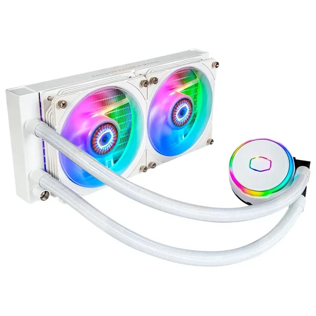 Cooler Master MasterLiquid PL240 Flux White Edition, vista em perspectiva