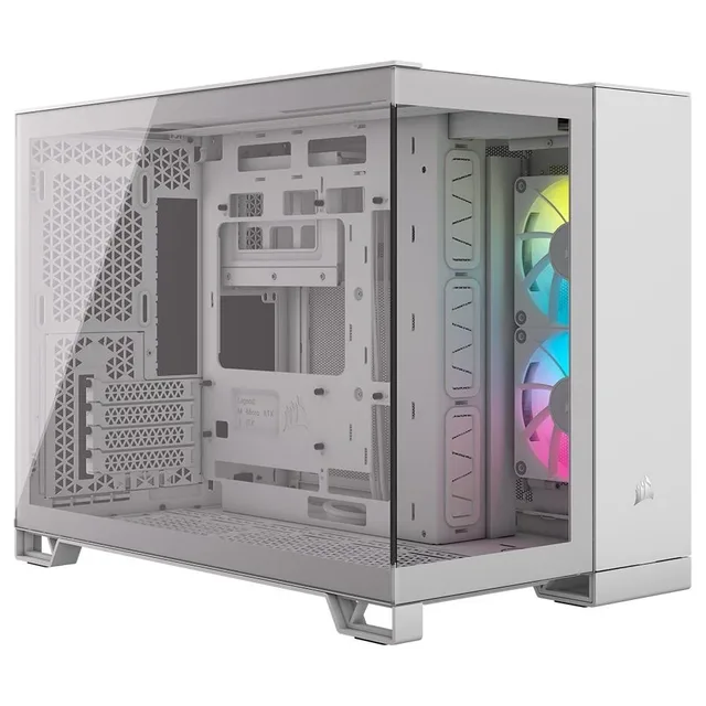 Gabinete Corsair iCUE LINK 2500X RGB, vista frontal e lateral