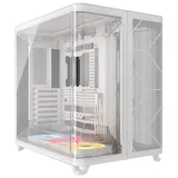 Gabinete Corsair AIR 5400 LX-R RGB, vista frontal e lateral