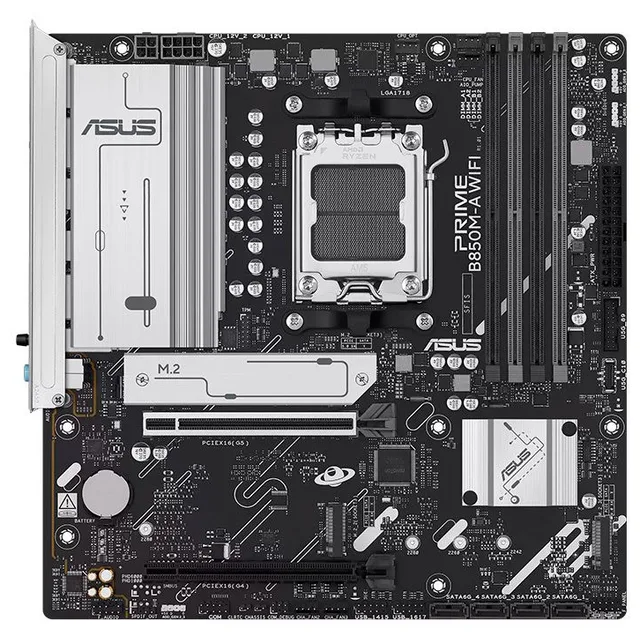Placa-mãe ASUS PRIME B850M-A WIFI, vista frontal