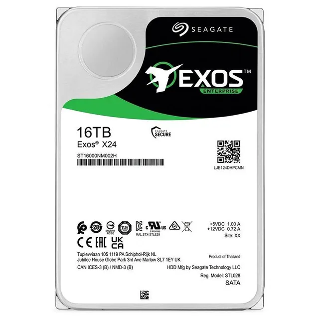 Armazenamento Seagate Exos X24, SKU ST16000NM002H.