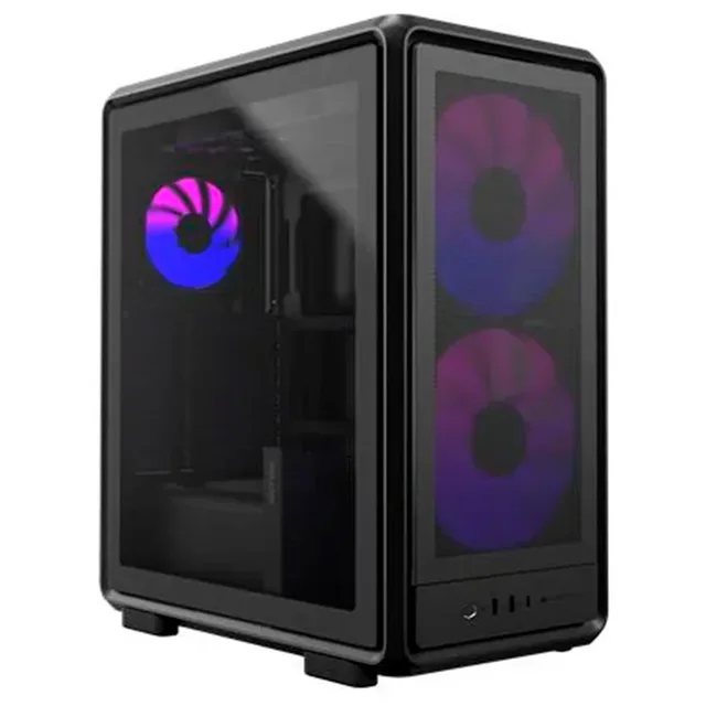 Gabinete Cooler Master MasterFrame 500 Mesh, vista frontal e lateral