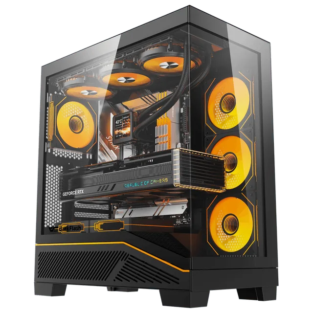 Gabinete Aigo Darkflash K430, variante preto, vista do produto