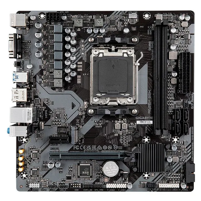 Placa-mãe Gigabyte A620M S2H, vista frontal