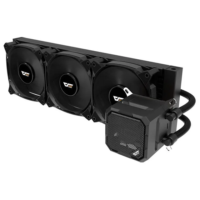 Cooler Aigo Darkflash Darkfog X360, preto, vista em perspectiva.
