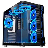 Gabinete Rise Mode Galaxy Glass Black, vista frontal e lateral