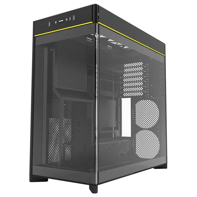 Gabinete Montech HS02, vista frontal e lateral