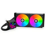 Cooler Lian Li GA II LCD 280, vista em perspectiva.